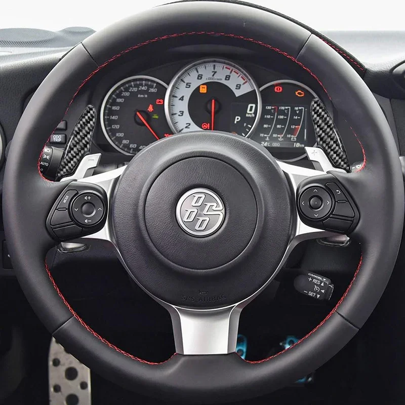 

For Toyota GT86 Subaru BRZ 2012-23 Carbon Fibre ABS Steering Wheel Shift Paddle Shifters Extended Sport