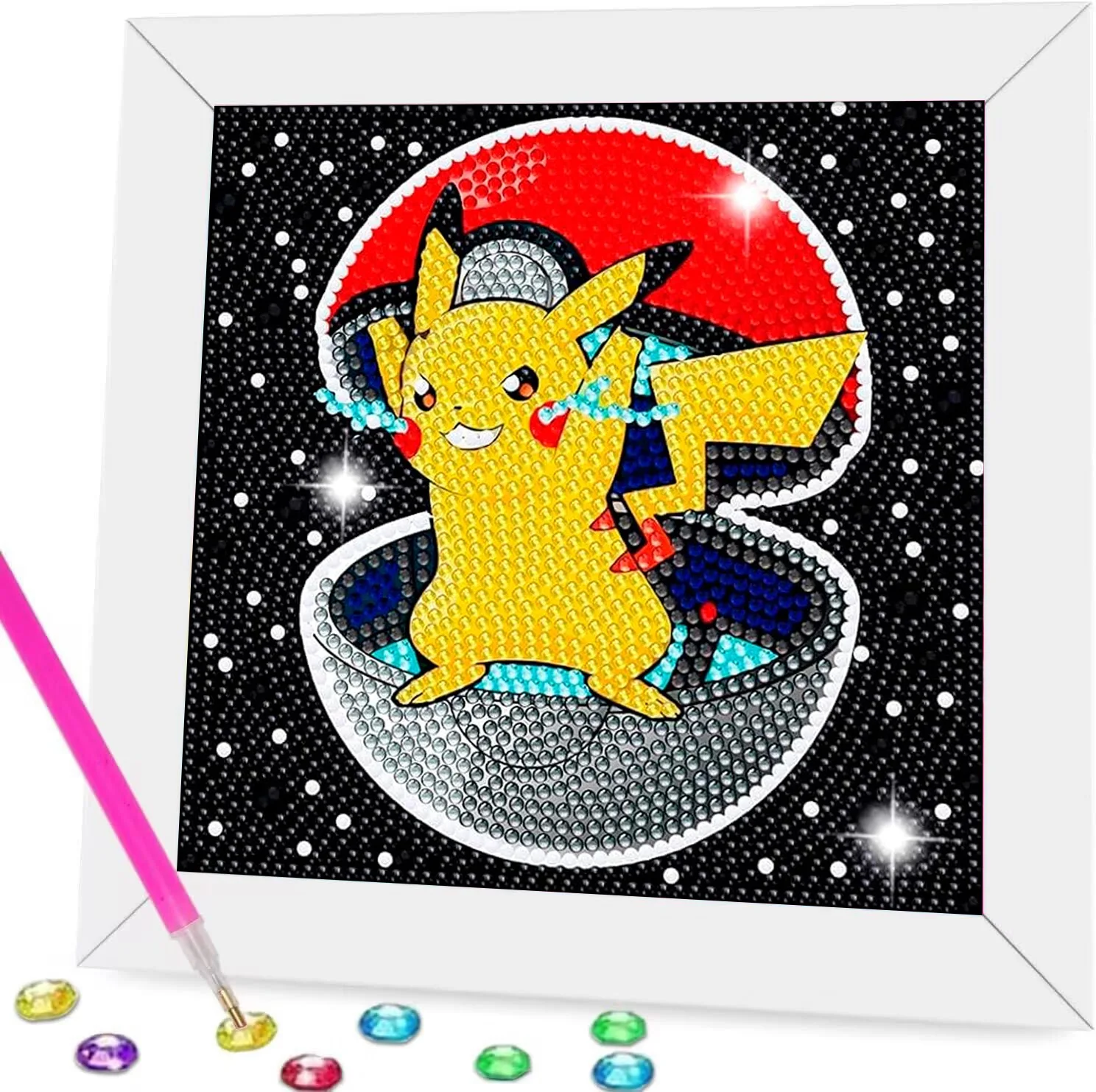 

Diamond Painting Children's DIY Sticker Art Pikachu Spider-Man Crystal Rhinestone Gift for Boys