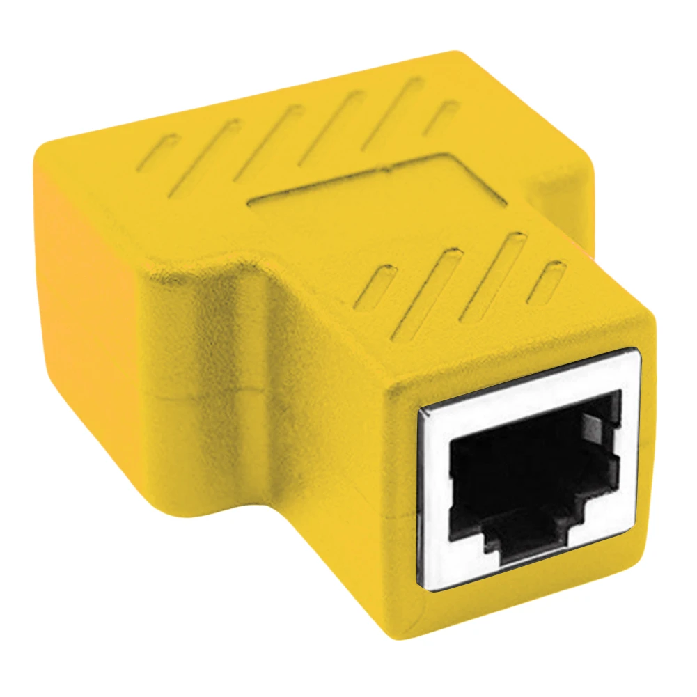 Compact Ethernet Connector Play Convenience Stable Transmission 35*42*20mm Ethernet Splitter Adapter Compact Size