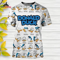 Donald Duck T-shirt Disney men women Short Sleeve casual style 3D print t shirt Summer Streetwear Tee Tops Cartoon