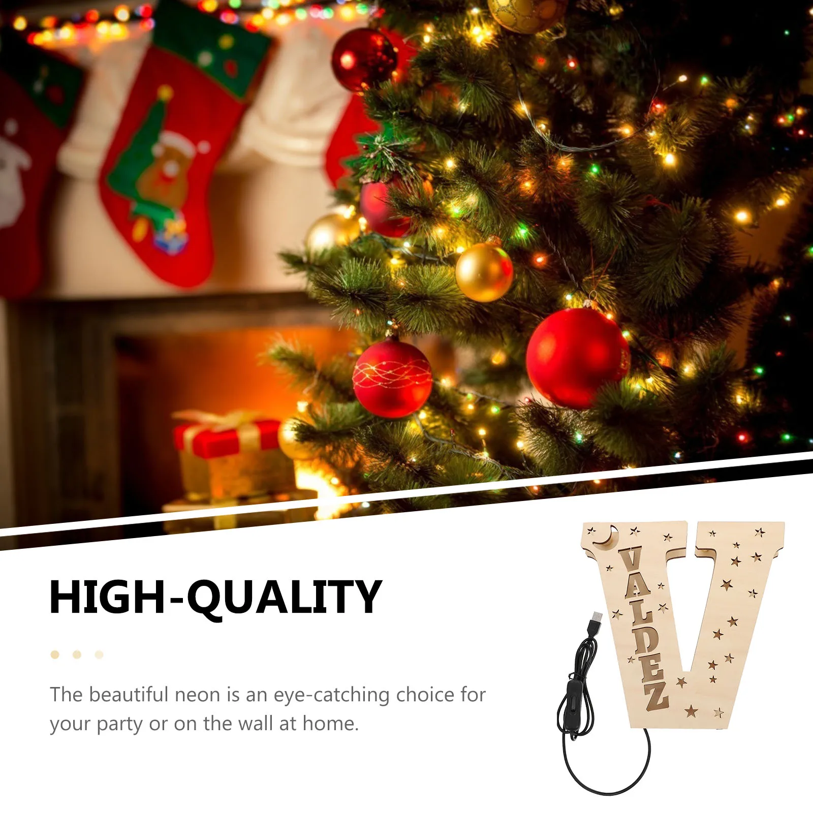 

Creative English Letter Night Light High Quality Wooden Decorative Alphabet Lamp for Holiday Party Festival Wedding Room Wall