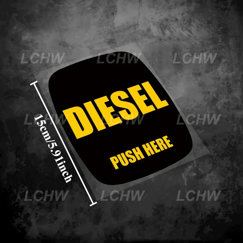 FuelOctane Rating Diesel Push Here Warning Vinyl Stickers Scratch Cover Decals For Motorcycle Truck Helmet Engine Car Tail Decor