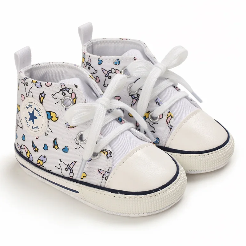 รองเท้าเด็กผู้หญิงผ้าใบ Casual Boys Soft Sole Non-SLIP ทารกแรกเกิดเด็ก Walker Anti SLIP กีฬารองเท้าผ้าใบ 0-18 เดือน