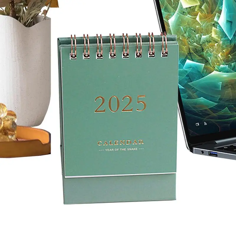 2024-2025 Desk Calendar Mini Standing Desktop Calendar Small Daily Planning Monthly Calendar Supplies