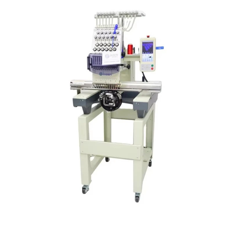 آلة تطريز غطاء رأس واحد مستعملة تجاريًا في الصين لحقائب الأحذية المسطحة
