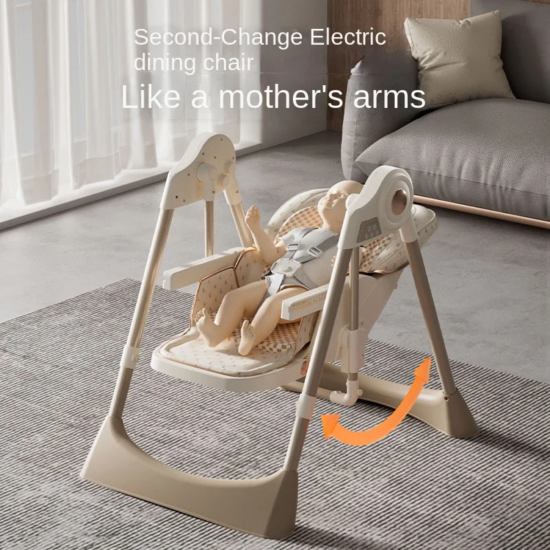 LazyChild Electric Baby Dining Chair Foldable Baby Seat Electric Baby Rocking Chair Smart Kids Recliner