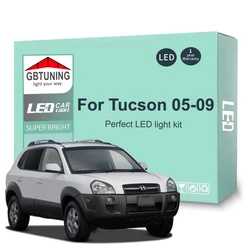 12Pcs Cars Accessories For Hyundai Tucson MK1 1 I JM 2004 2005 2006 2007 2008 2009 Canbus Dome Trunk LED Interior Light Bulb Kit