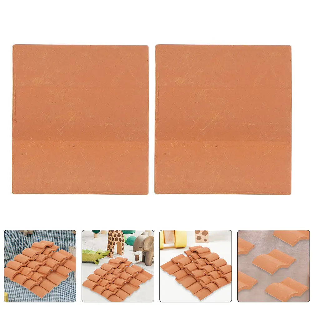 

120 миниатюрных кирпичиков-имитаций черепицы для железнодорожных макетов, детского творчества, песочниц, микроландшафтов и декора