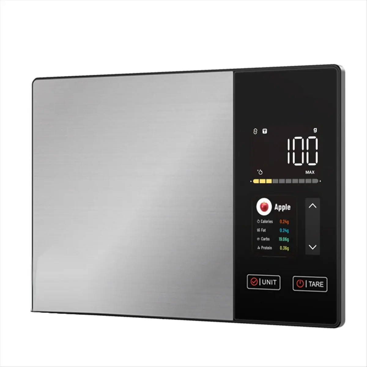 AA83 Kitchen Scale Stainless Steel Food Calorie Protein Fat Carbs Nutritional Calculator 11LB/5kg Weight for Healthy