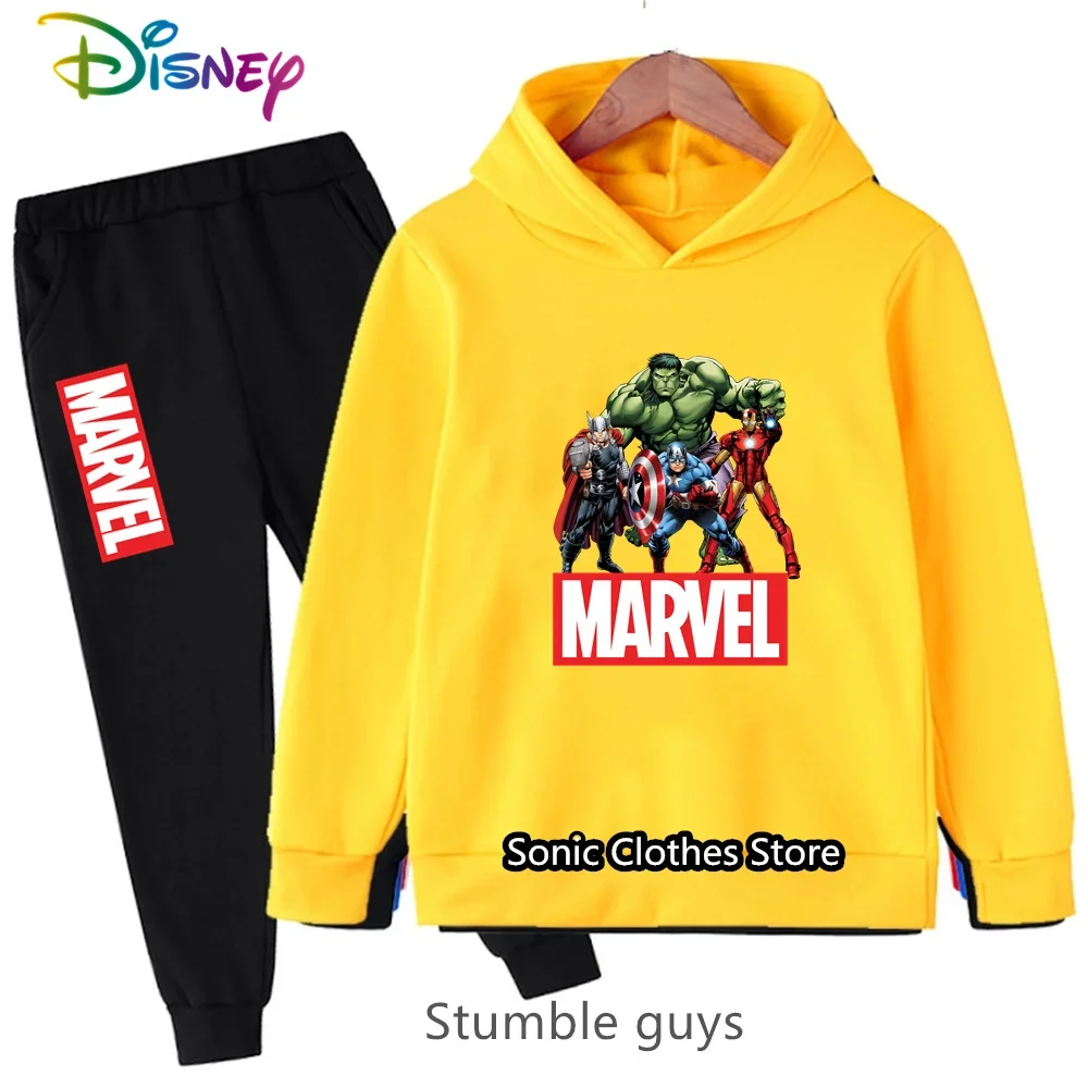 

Детский комплект аниме «Человек-паук», «Капитан Америка», осенняя толстовка с капюшоном для девочек Disney, Халк, модная повседневная спортивная одежда