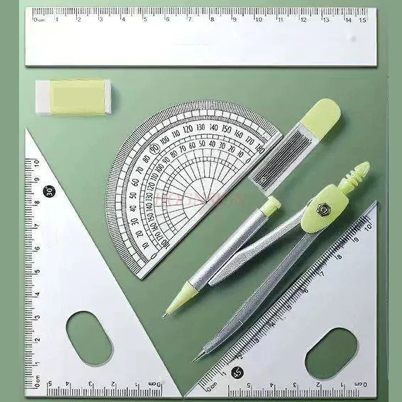 7 шт./компл. прозрачная треугольная линейка, набор больших треугольных пластин, линейка для рисования из органического стекла