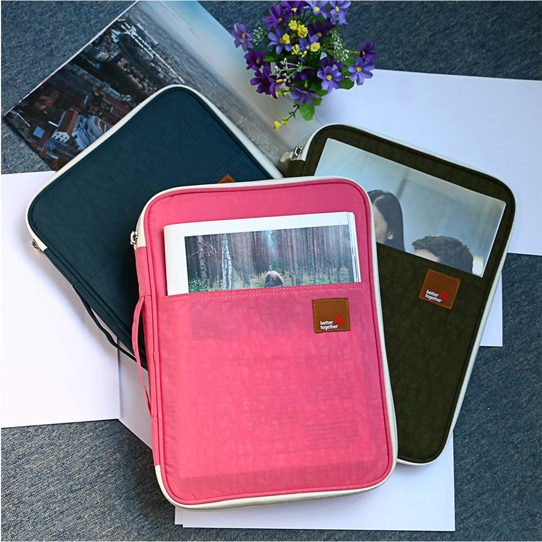 New Multifunctional A4 Document Bags,Waterproof Documents Organizer,Travel Pouch,Electronics Accessories Bag Universal,Journal S