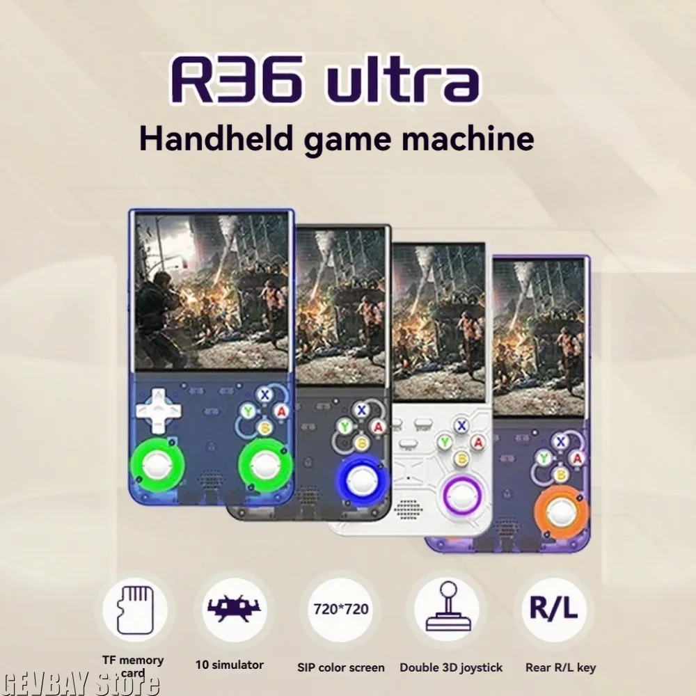 

Портативная игровая консоль R36 Ultra Retro, 4,0-дюймовая система Linux с открытым исходным кодом, портативный видеоплеер, 128 ГБ, портативная игровая консоль
