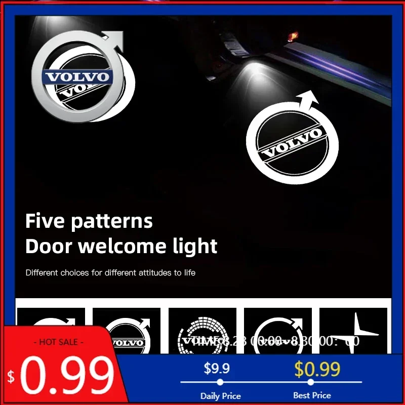 

Новые подсвечиваемые держатели для стаканов (2 шт.) с лазерным проектором логотипа и LED-подсветкой для дверей автомобиля Volvo R-Design, Polestar, AWD, V50, S60