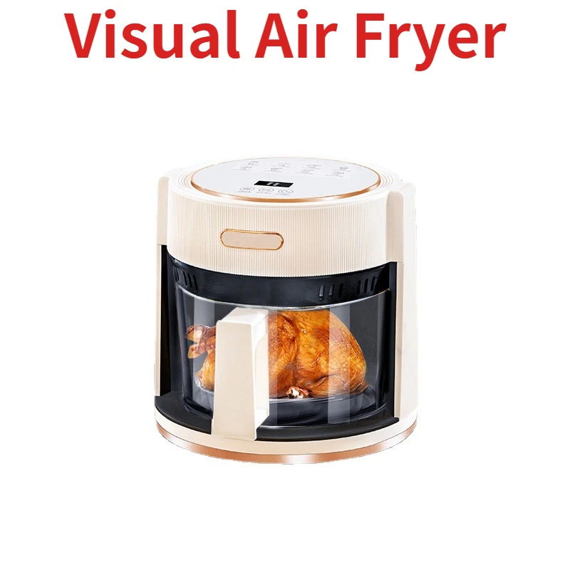 Large Capacity 4.5L Electric Air Fryer Multifunction Kitchen Household Home-appliance Glass Visualization Easy to Clean