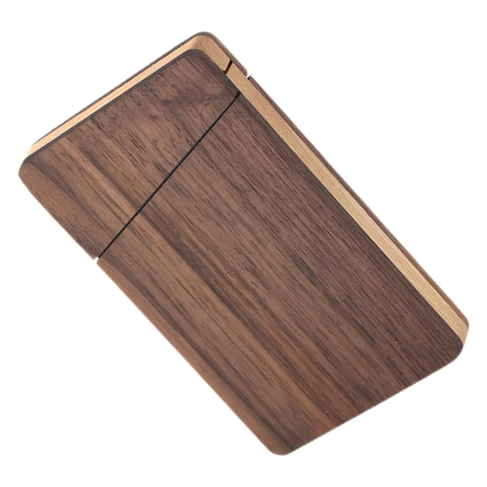 Business Card Holder Walnut Wood Thin Stylish Large Capacity Card Case Mens Office Accessories Mens Office Accessories