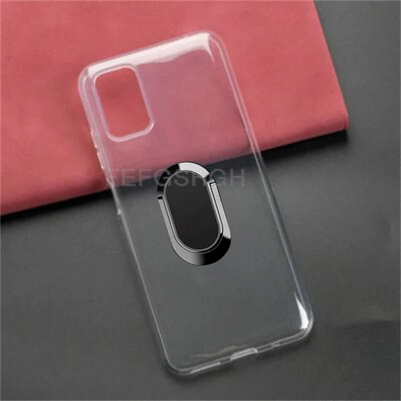 

For HTC Desire 21 Pro 5G 6.7" 2021 HTC Desire 21 Pro Back Ring Holder Bracket Phone Cover TPU Soft Silicone Case