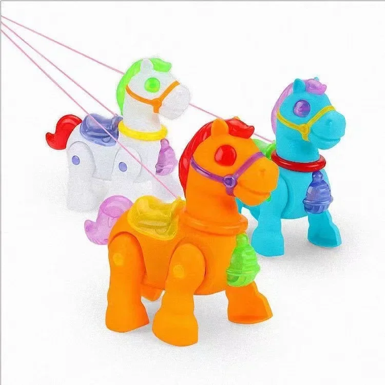 Electric leash pony children's walking toys electric universal walking electronic pet light music horse wholesale