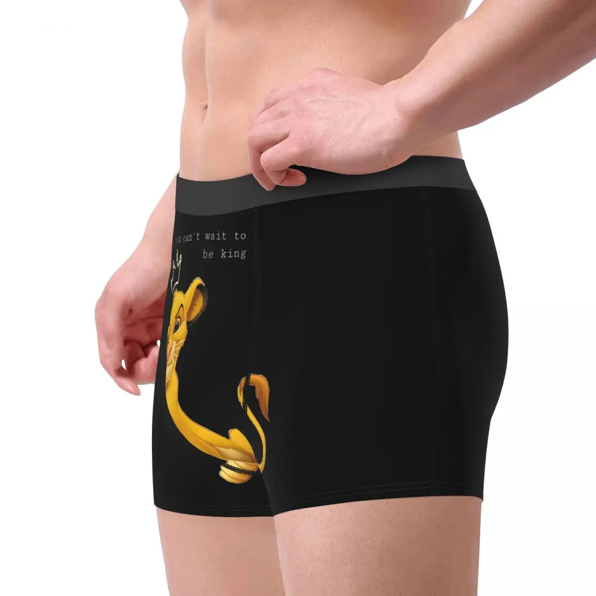 Novedad masculina personalizada, ropa interior de película del Rey León, calzoncillos Boxer Hakuna Matata, pantalones cortos elásticos, bragas, calzoncillos