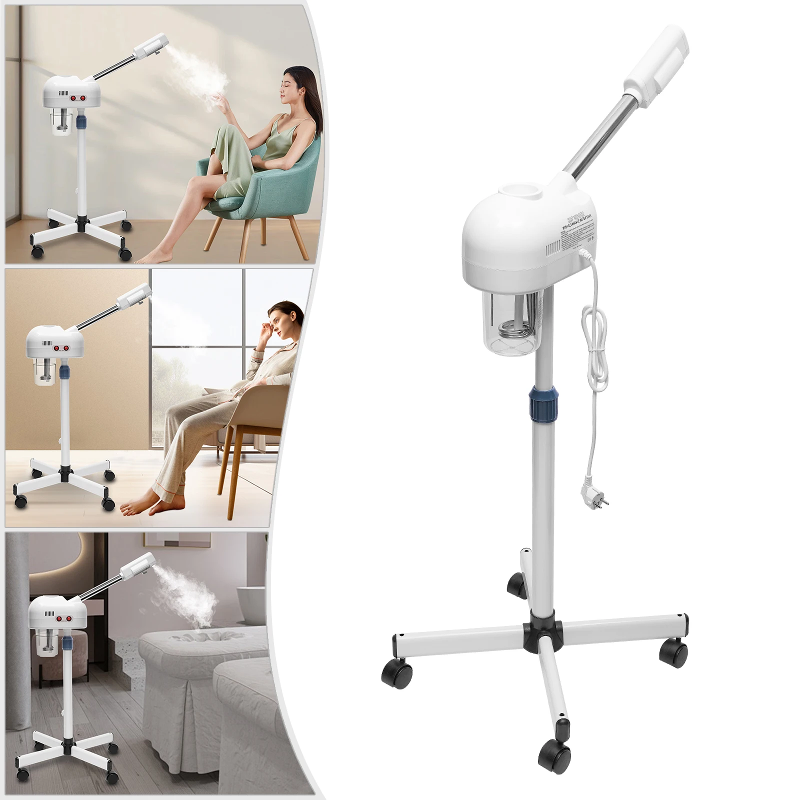 800W Professionele Ozon Gezichtsstoomboot Spa Salon Gezicht Sauna Huidverzorging Stoommachine Mooie Koude Spuitmachine