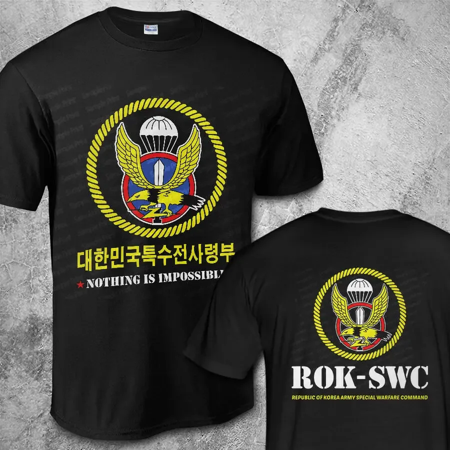 Republic of Korea Army Special Warfare Command ROK SWC T Shirt. Short Sleeve 100% Cotton Casual T-shirts Loose Top Size S-3XL