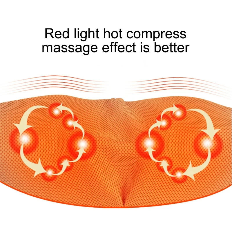 3D Kneading & Shiatsu Massage Shawl Pillow with Heat Therapy - Portable Neck Shoulder Back Massager for Home, Office Use - Relie image 3