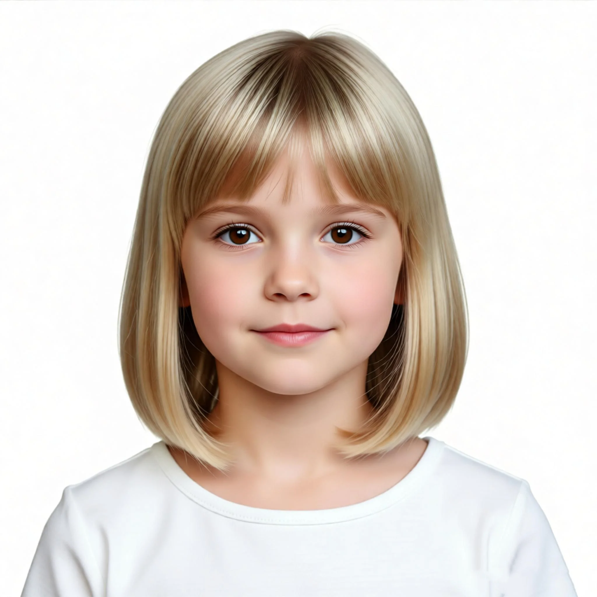 

Little Girl Beige Wig Children's Golden Headdress Is Elastic Kids Blonde Headgear Baby Cosplay Short Straight Hair for 4 Years