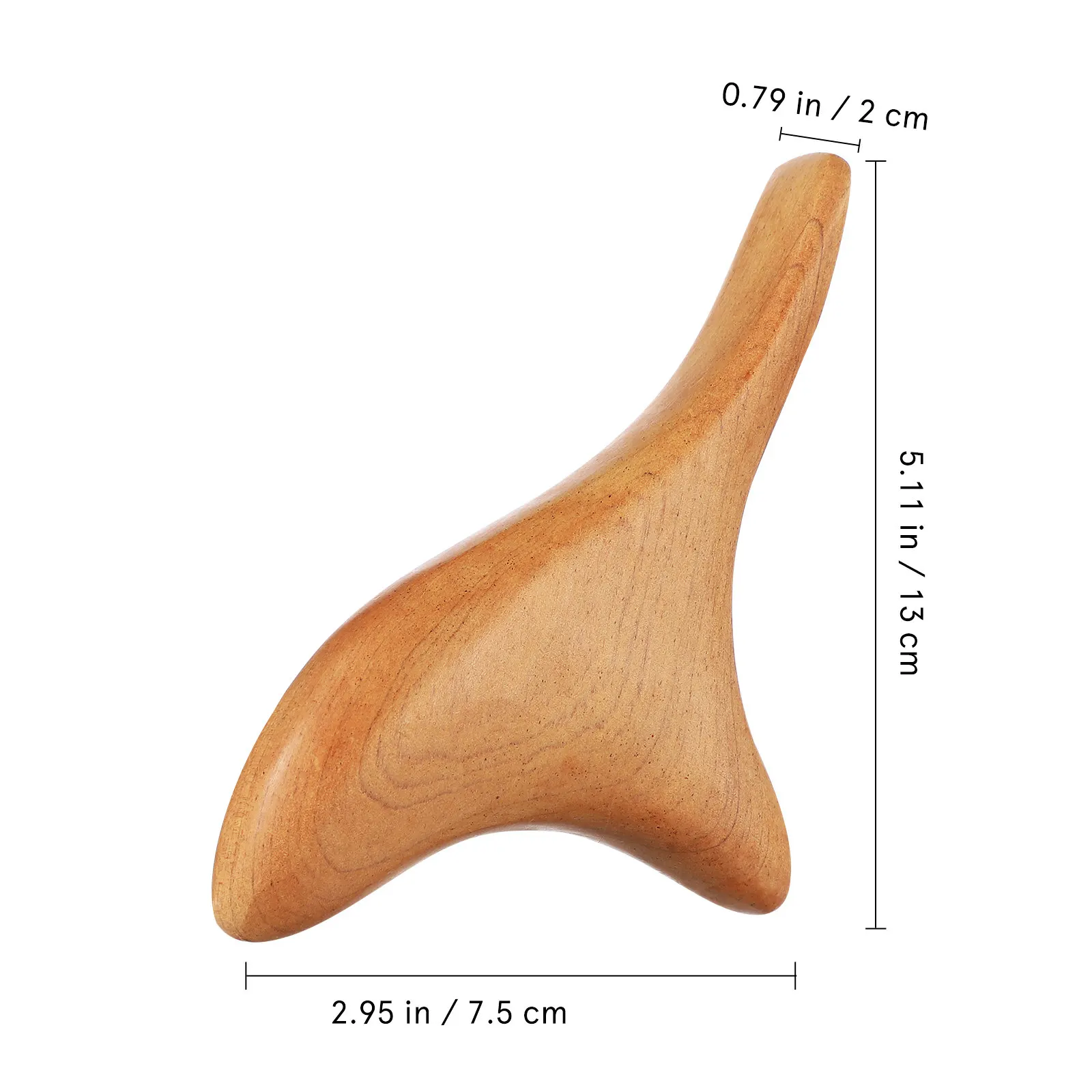 Wood Massage Tool Thai Style Triangular Muscle Scraper Gua Sha Board for Body Sculpting Scraping Therapy Portable Spa Use