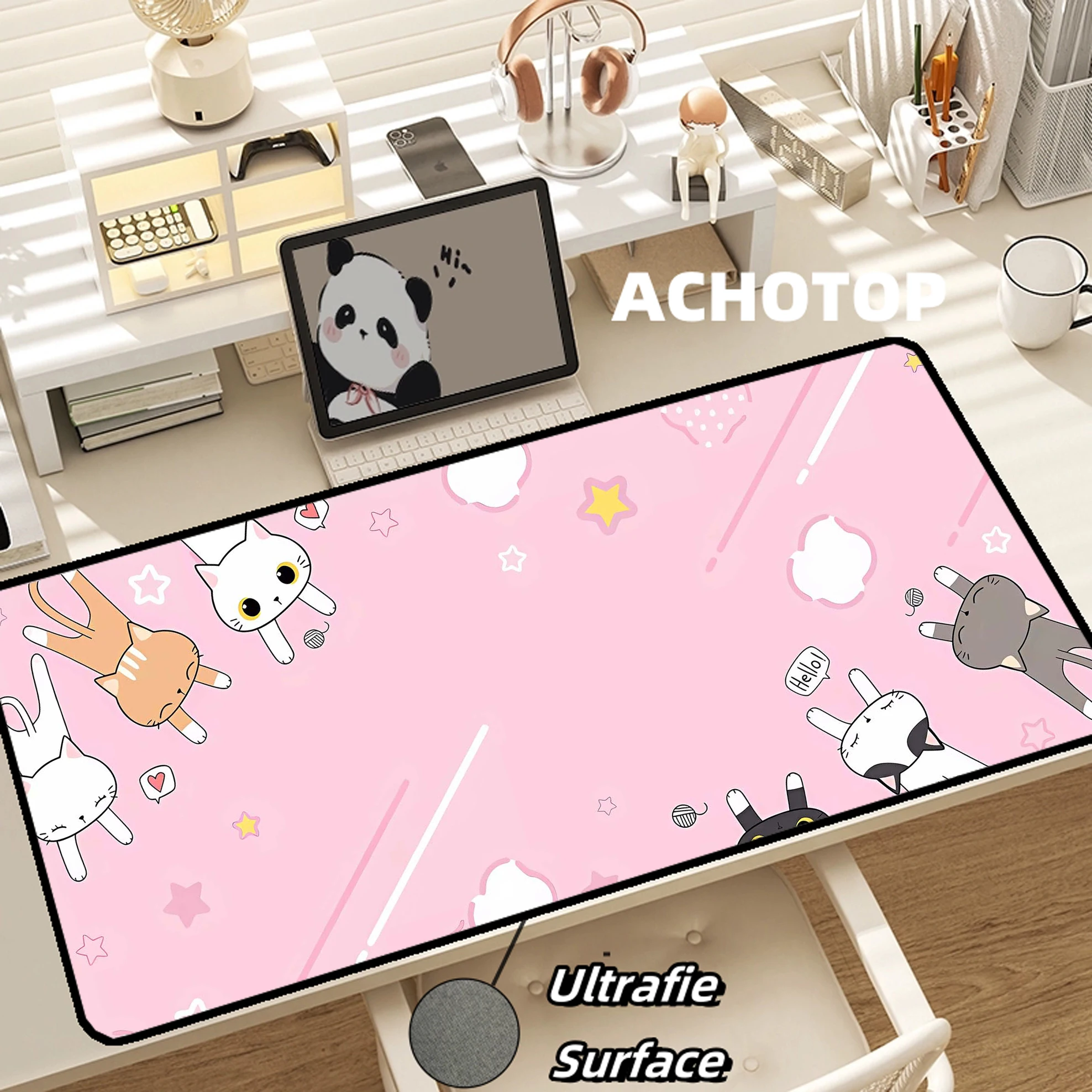 Ultrafine Surface Kawaii Cat Mouse Pad Game Mat Gamer Mousepad Gaming Table Carpet Gamer Computer Desk Mat Rubber Mouse Mat