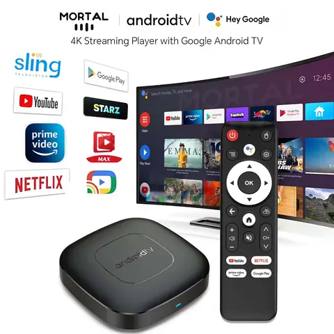 스마트 스트리밍 미디어 플레이어 TV Box 글로벌 버전 Mortal T1 Bluetooth Google Assistant Android 13 Allwinner H313 2.4G 및 5G Wifi 4K