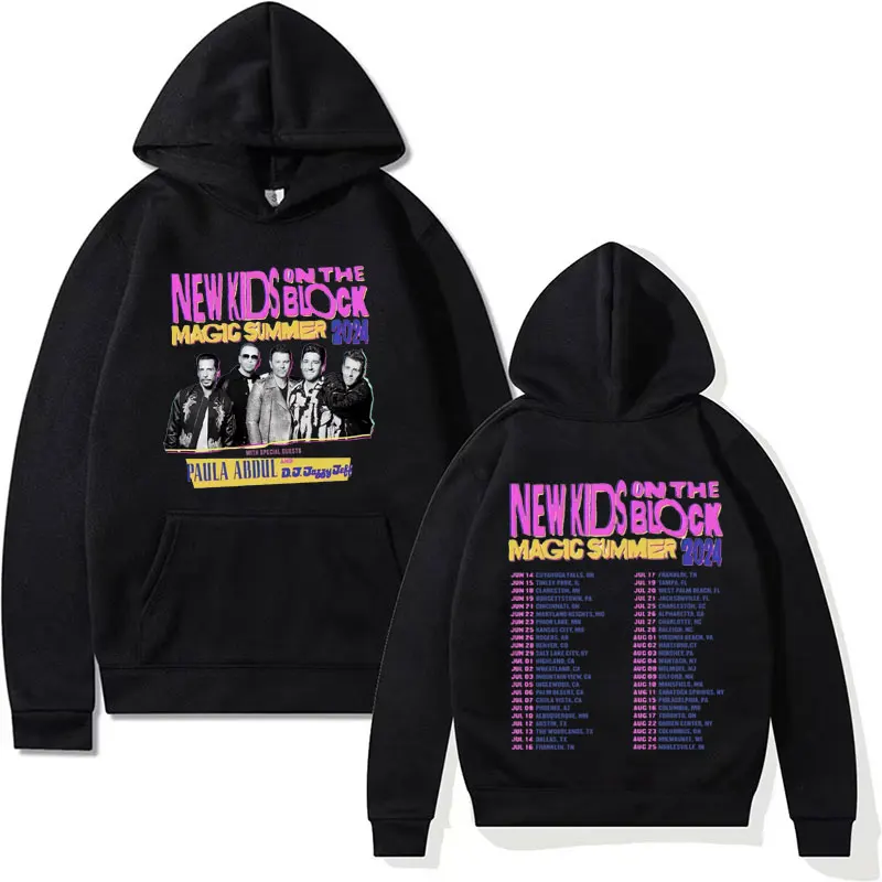 

New Kids on The Block The Magic Summer Tour 2024 Hoodies Men Women 90s Vintage Fashion Hip Hop Punk Rock Style Hoodie Sweatshirt