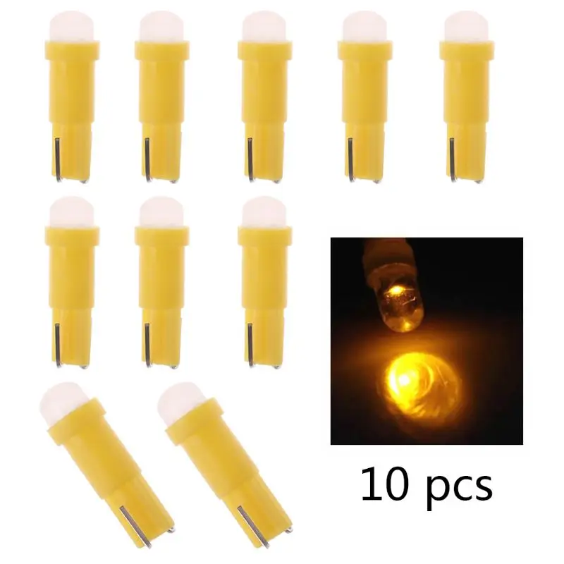 

U1JF New 10pcs 12V Светодиодный синий автомобильный клин приборной панель приборной панели лампочка лампа лампа