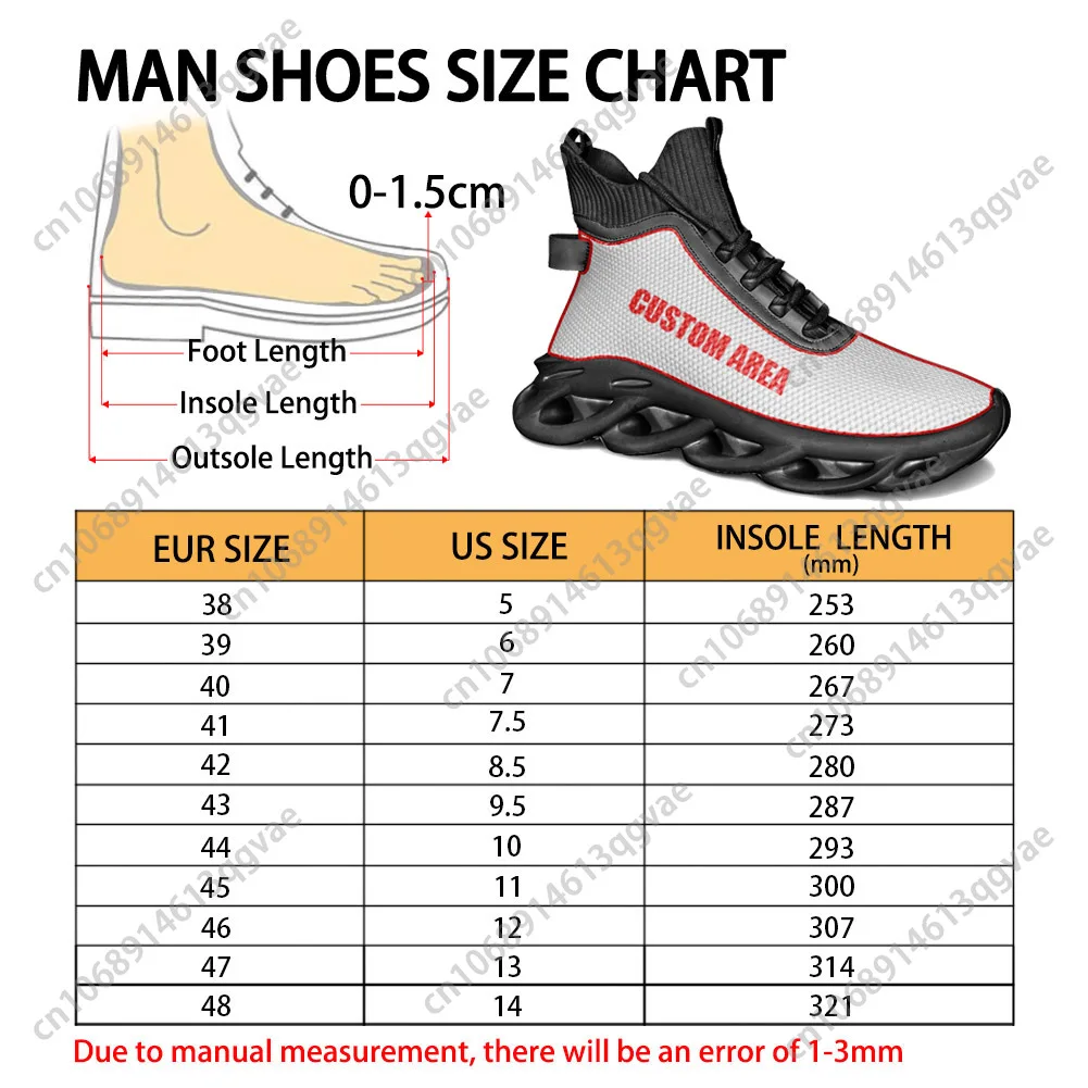 Custom High Top Flats Sneakers Mens Womens Sports Running Shoes High Quality Sneaker Lace Up Mesh Footwear Customized Made Shoe image 4
