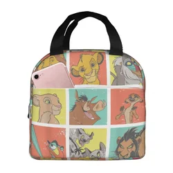 The Lion King Characters 90s Cartoon Insulated Lunch Bags Leakproof Lunch Container Thermal Bag Tote Lunch Box Travel Food Bag