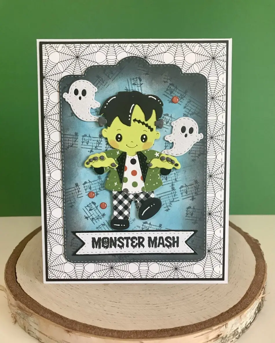 2024 Halloween Evil spirits Frankie Treat Box Metal Cutting Dies DIY Decorating Scrapbook Card Album Embossing Craft Die