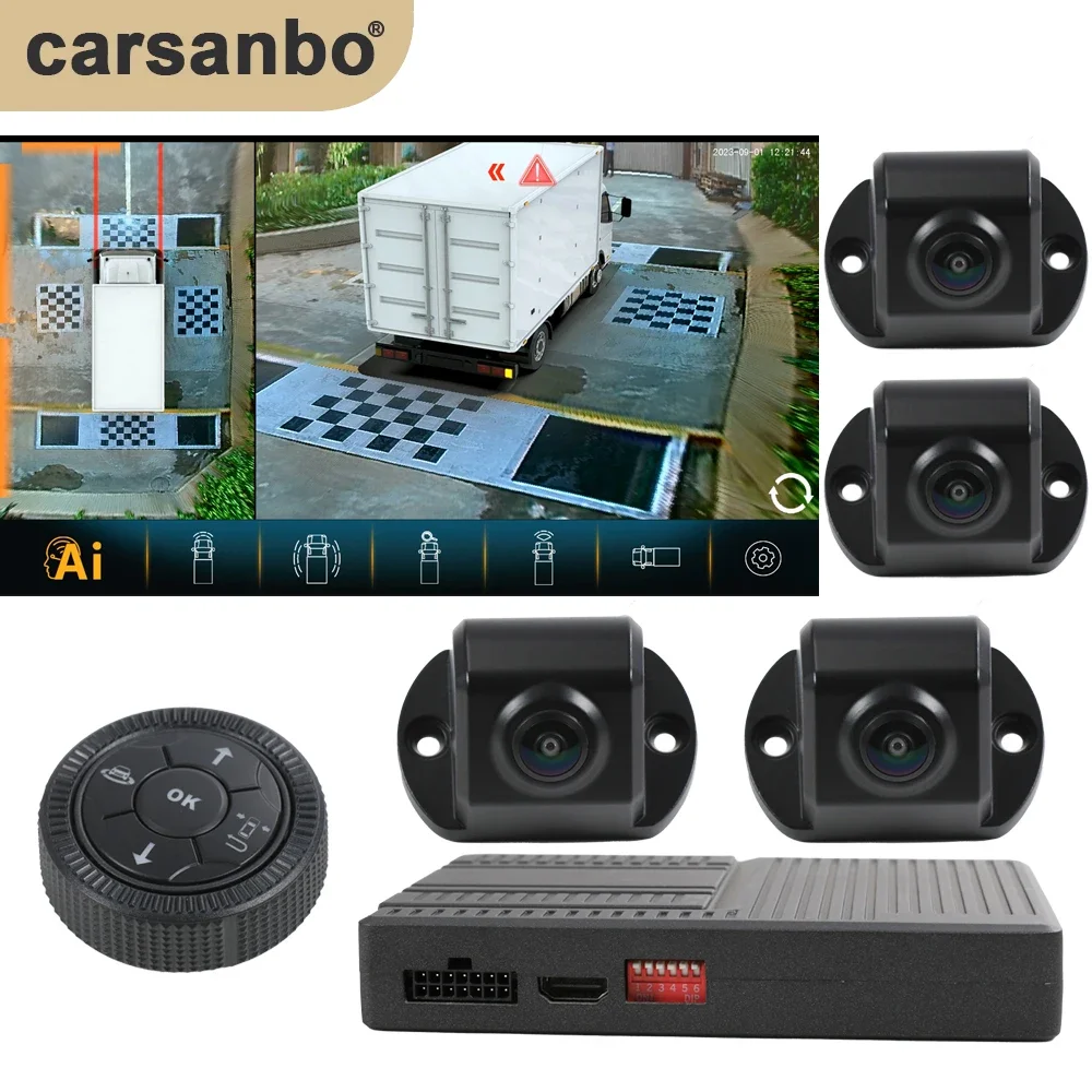 

2024 Van 360 Degree 3D Bird Eye View Camera System 360 Parking Monitor HD 1080P AI split machine with Sony 307 camera