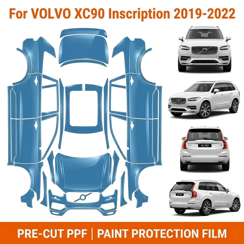 

Pre-Cut Paint Protection Film PPF Transparent Front Protector Automotive Clear Bra Car Film For Volvo XC90 Inscription 2019-2022