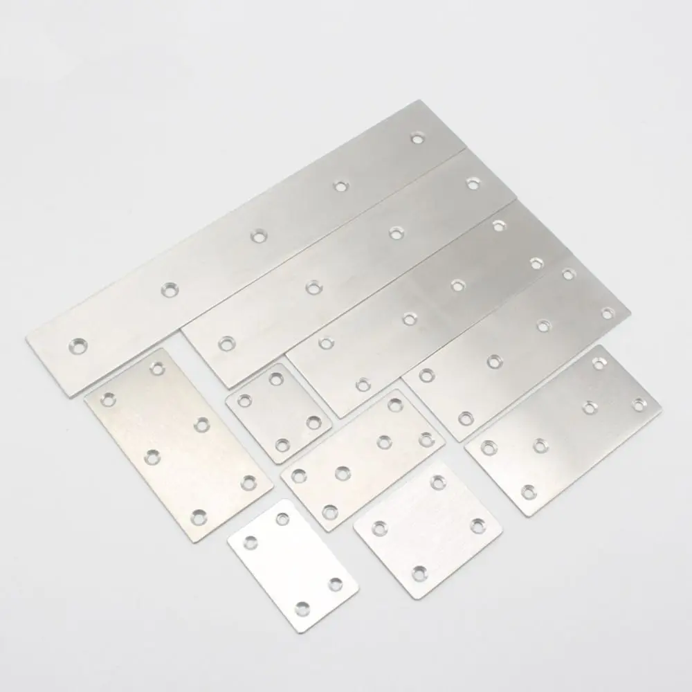 10Pcs/set Stainless Steel Flat Angle Metal Bracket Stand Supporting Furniture Fittings Furniture Corner Connector