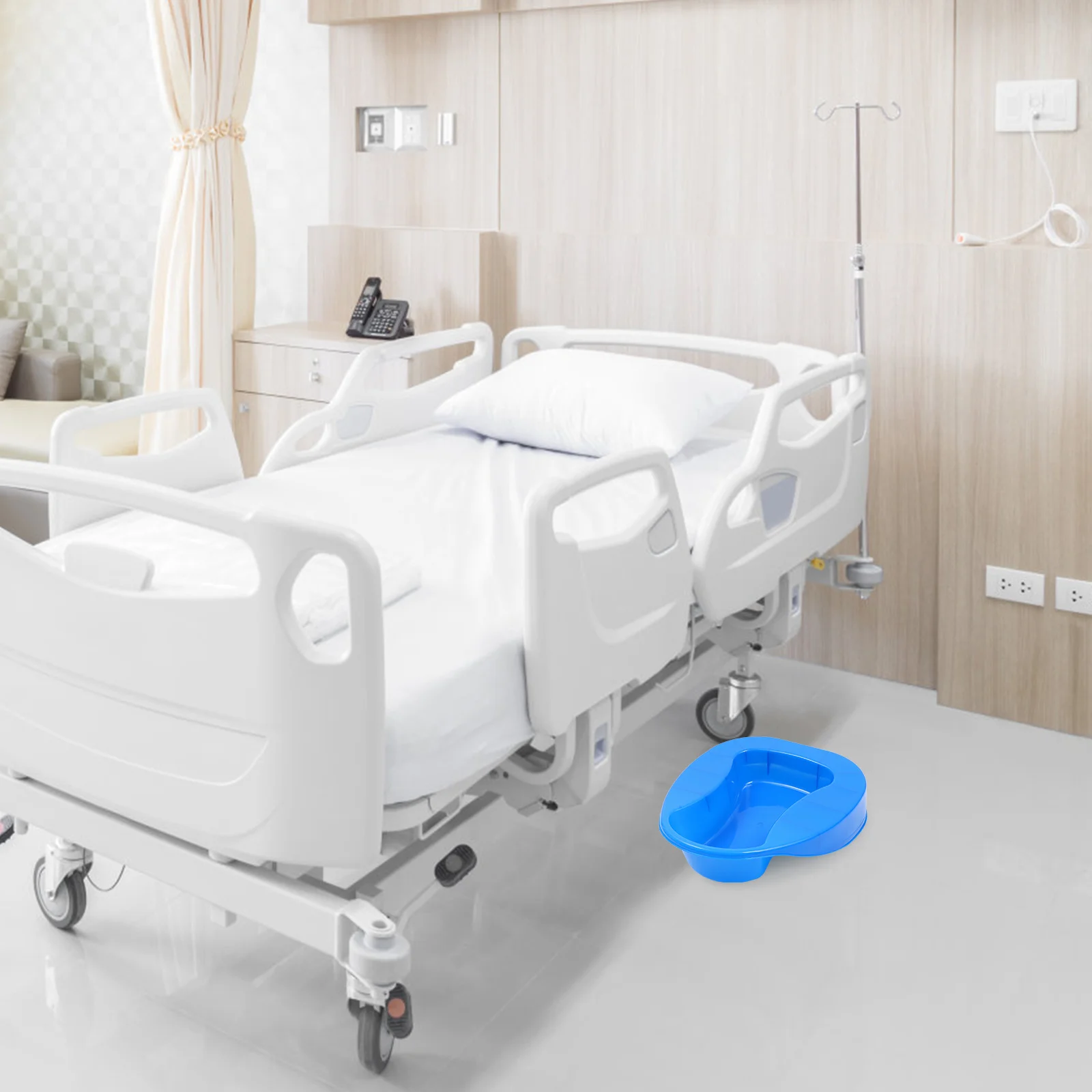 

1Pcs Thickened Bed Squatting Pan Plastic Durable Household Bedpan Large Capacity Ergonomic Design for Bedridden Elderly Patient