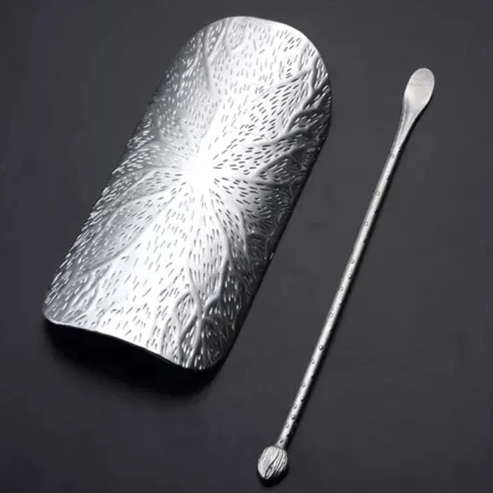 

1 set for Loose Tea Metal Coffee Bean Spoon Small Grain Scoop Mini Holder Tea Accessories Dispensing Cup Leaf Storage Dish Scoop