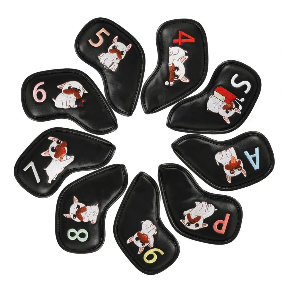 Golf Headcovers Club Head Cover Set with Faux Leather Protection for Irons Wedges Premium Embroidered Labels Golf