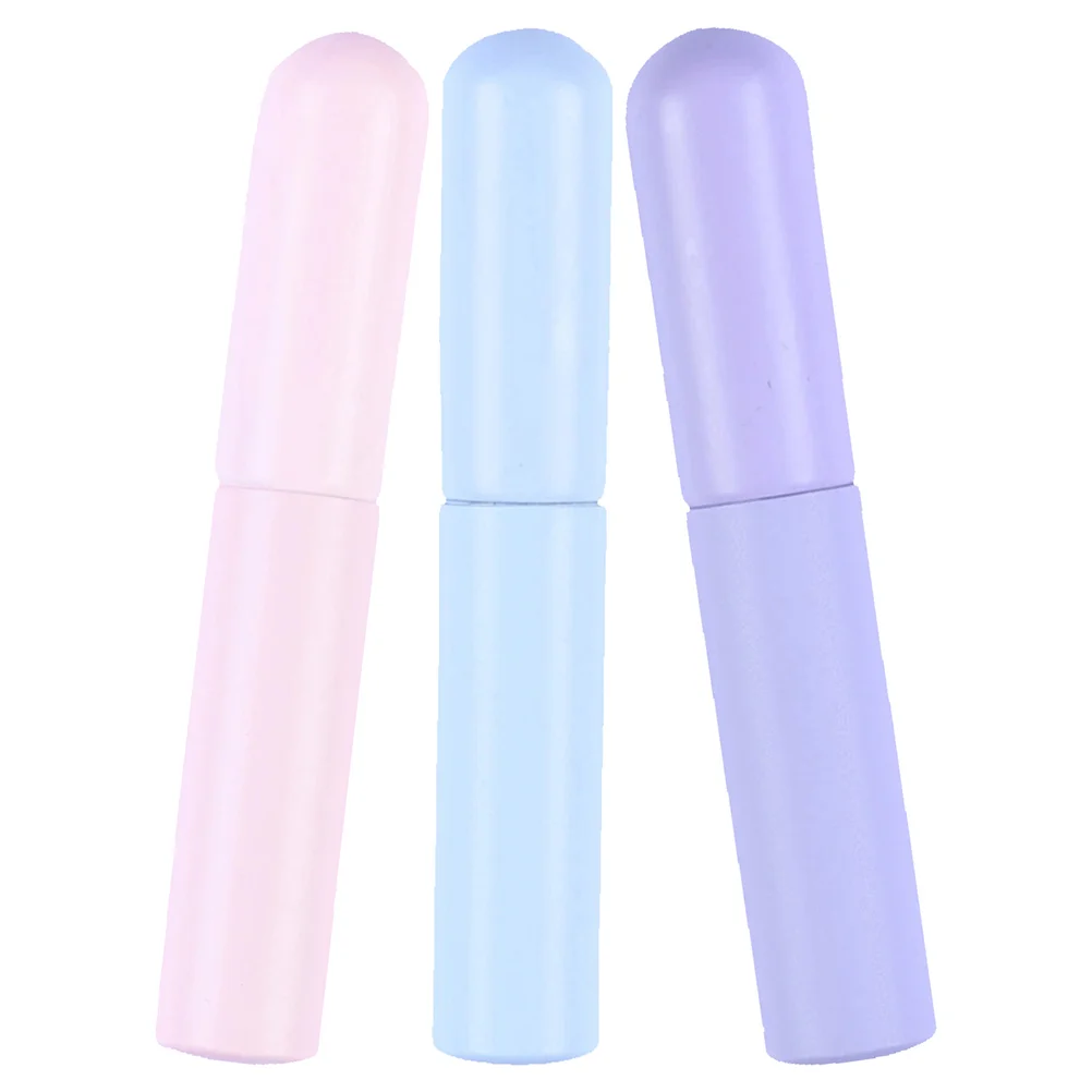 3-delige lippenborstel Lipstick Applicator Wands Make-up Scrub Silicagel Siliconen Balsemmasker