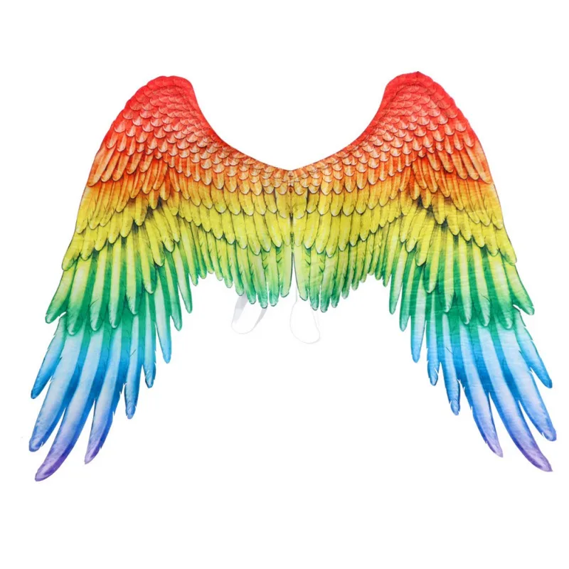 Colorful Rainbow Angel Wing Halloween Costumes Wing With Elastic Straps Halloween Party Kid Cosplay Props Accessories