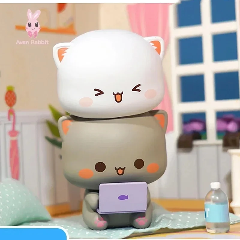 Mitao Cat with Love Series 4 Blind Box Toys Figures Action Surprise Mystery Box Surprise Cute Model Birthday Gift Doll for Girls