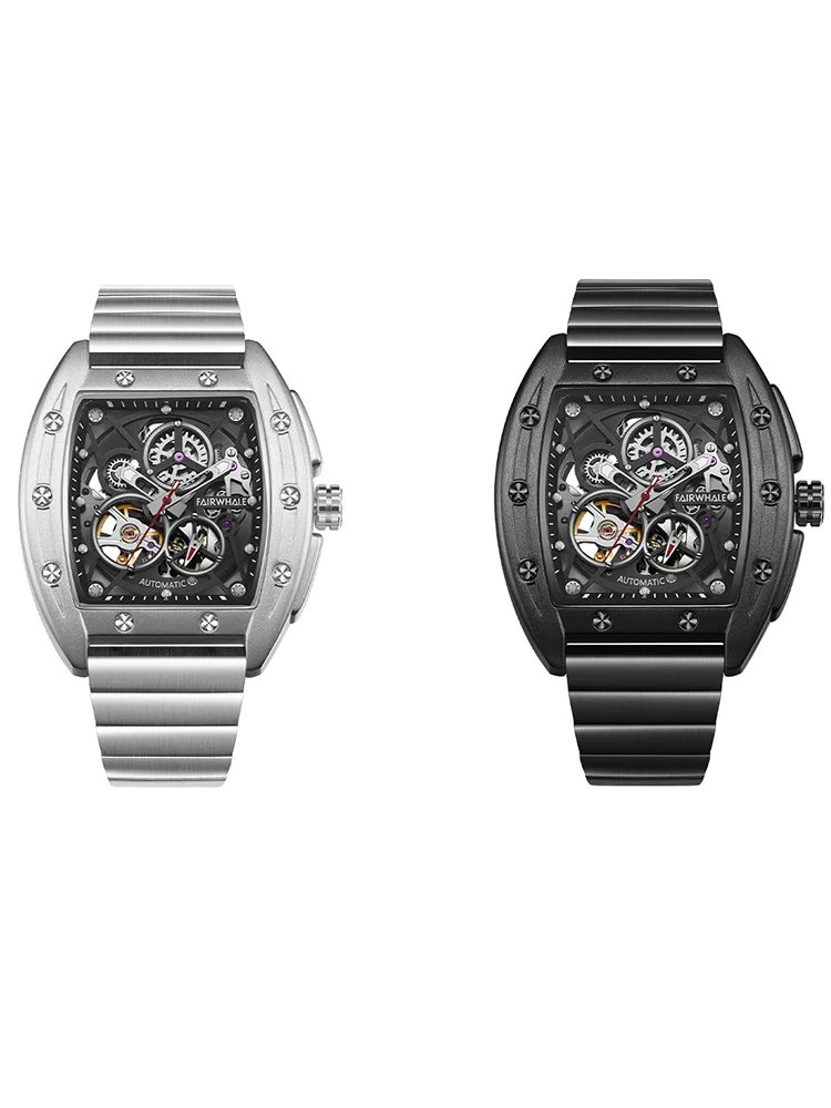 

42mm Men Automatic Watch Luxury Watches Install Automatic Movement Men Transparent back cover Shipping Free Watch