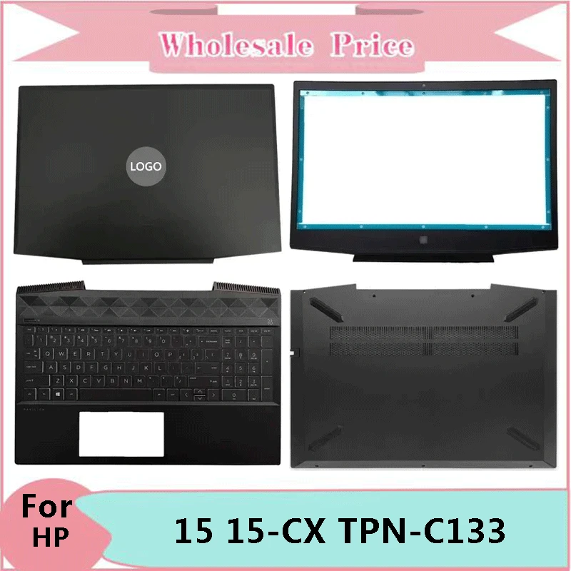 

New Original For HP Pavilion 15 15-CX TPN-C133 Laptop LCD Back Cover Front Bezel Upper Palmrest Bottom Base Case Keyboard Hinges