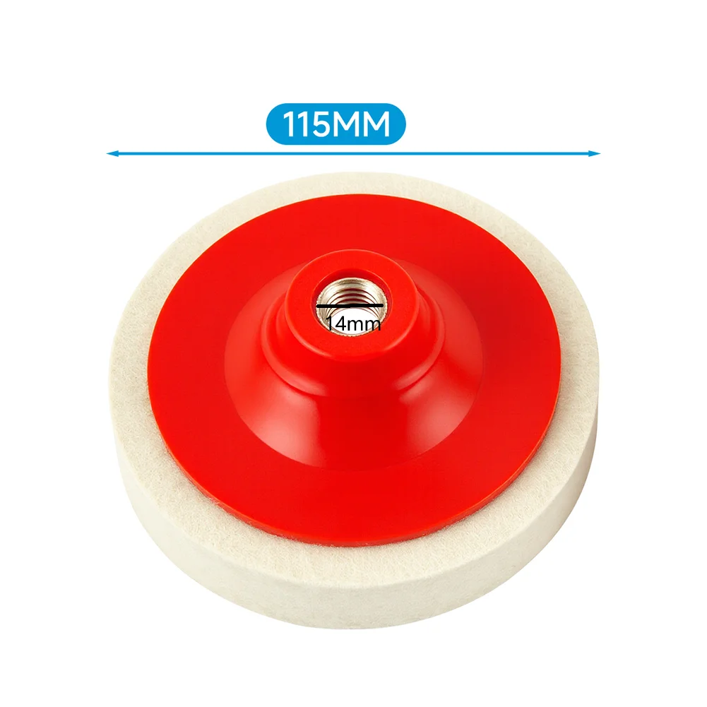 For Industrial Polishing 115mm 125mm Wool Polishing Wheel Angle Grinder Pad Safe High-speed Use Wool Felt Material