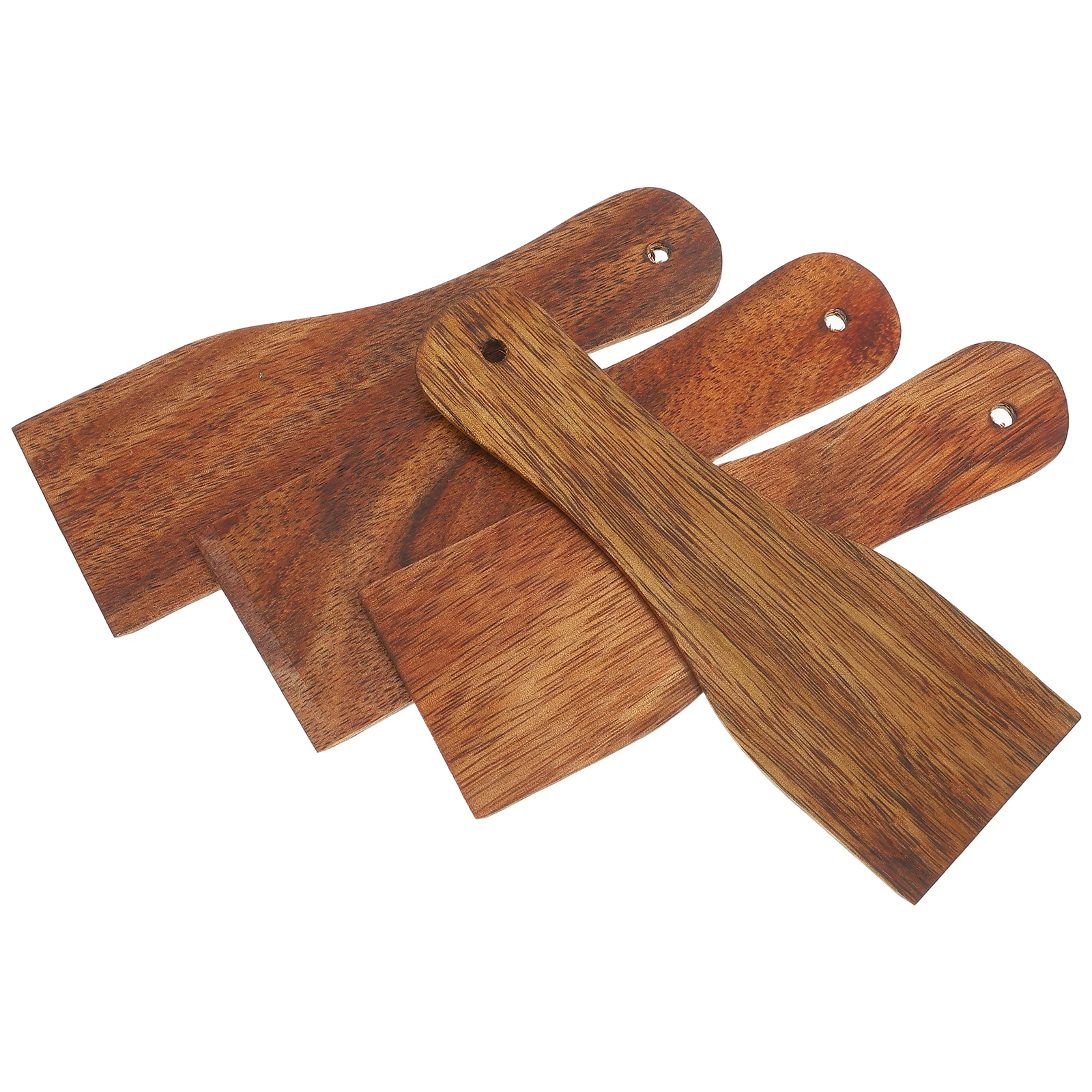 

4 Pcs Wooden Spatula Set Small Grill Cream Butter Scraping Chef Restaurant Child Serving Kitchen Baking Tools Easy