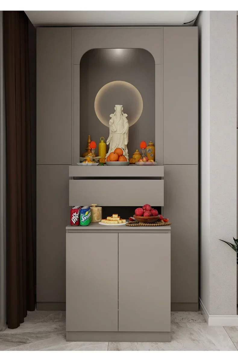 God of Wealth offering table incense table combination cabinet Buddha statue pedestal shrine offering cabinet  shrine cabinet