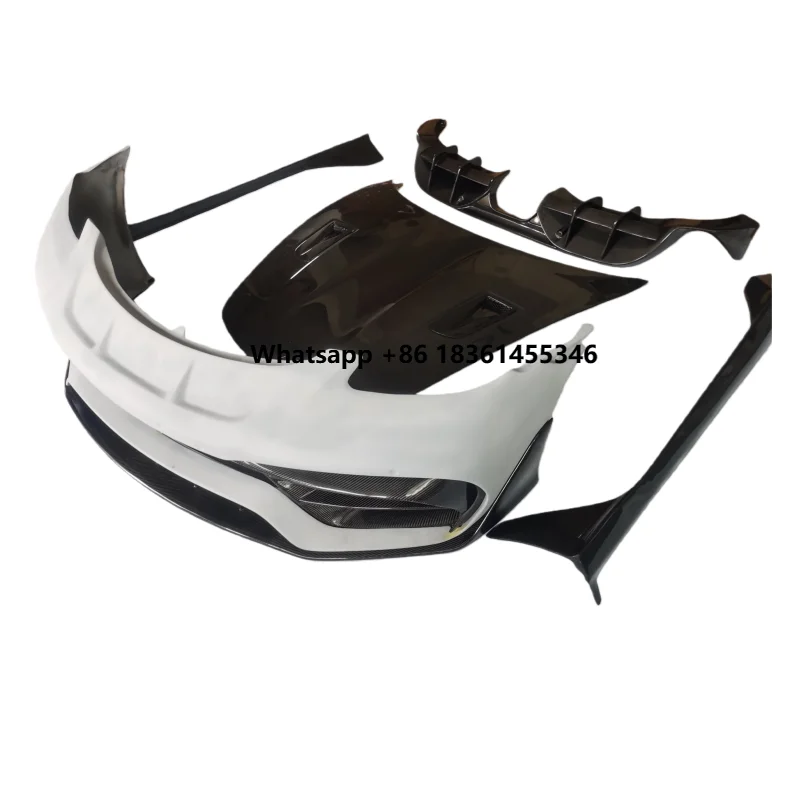 

for 718 982 Cayman Boxster Body Kit Upgrade PD Model, Bumper Side Skirts, Rear Diffuser Half Carbon Body Kit